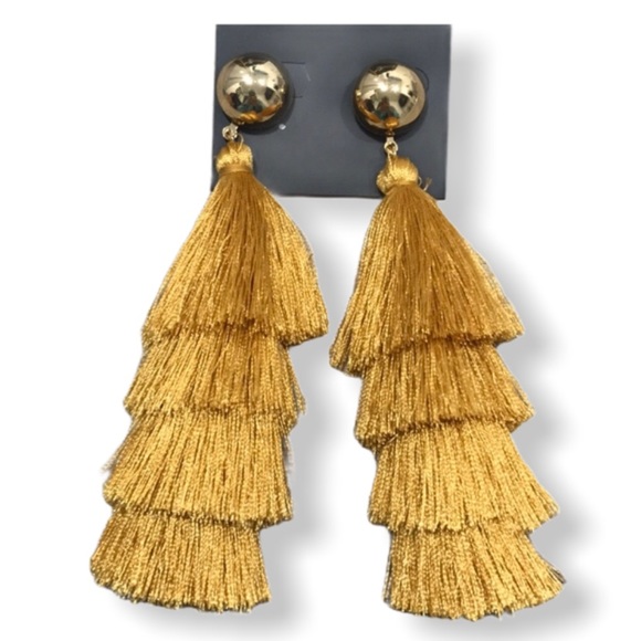 Jewelry - Mustard tassel earrings
